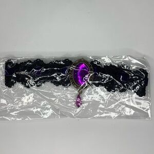 Purple lace choker